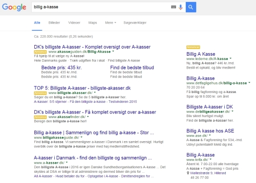 Google Serp med sidebar-ads 500